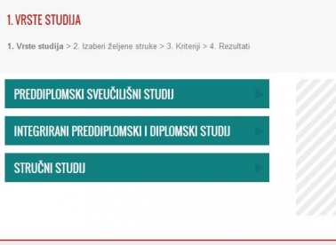 Aplikacija za usporedbu studija