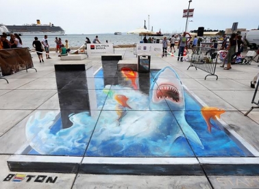 3D Street Art na Rivi